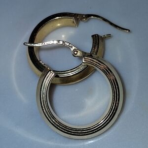 14K Stamped Hoop
